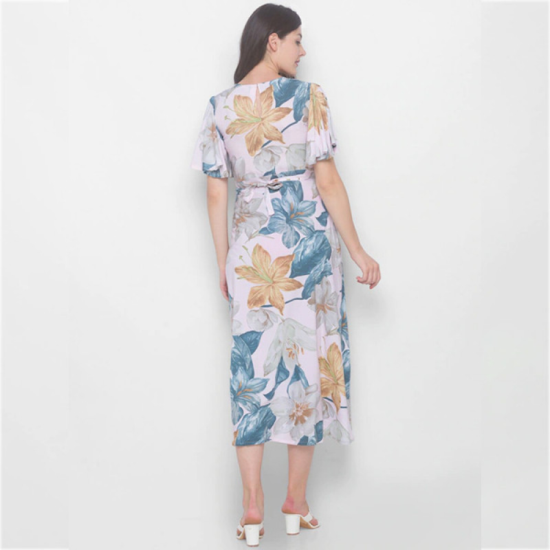 Floral Maternity Midi Dress